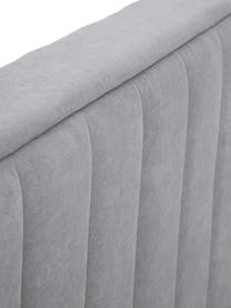 Boxspringbett Livia mit Stauraum, Matratze: 5-Zonen-Taschenfederkern, Füße: Kunststoff, Webstoff Hellgrau, B 180 x L 200 cm, Härtegrad H2