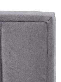 Boxspringbett Livia mit Stauraum, Matratze: 5-Zonen-Taschenfederkern, Füße: Kunststoff, Webstoff Hellgrau, B 180 x L 200 cm, Härtegrad H2