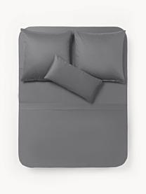 Sábana encimera de satén Comfort, Gris oscuro, Cama 150/160 cm (240 x 280 cm)