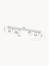 Lampa sufitowa Etna, Szary, S 120 x W 15 cm