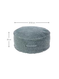 Ručně vyrobený dětský puf Chill, Modrá, Ø 50 cm, V 20 cm