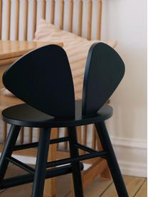 Detská stolička z dubového dreva Mouse Junior, Dubová dyha, lakovaná 

Tento produkt je vyrobený z trvalo udržateľného dreva s certifikátom FSC®., Čierna, Š 52 x H 41 cm