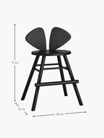Krzesło dla dzieci z drewna dębowego Mouse, Fornir dębowy lakierowany

Ten produkt jest wykonany z drewna pochodzącego ze zrównoważonych upraw, które posiada certyfikat FSC®., Czarny, S 52 x G 41 cm