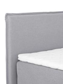 Letto boxspring premium Violet, Materasso: a molle insacchettate a 7, Piedini: legno di faggio massiccio, Grigio, 200 x 200