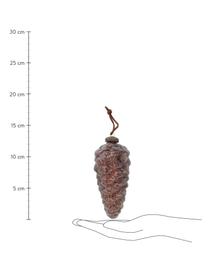 Súprava ozdôb na stromček Mikana, 6 dielov, Lakované sklo, Odtiene hnedej, Ø 6 x V 13 cm