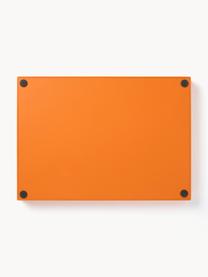 Decoratief dienblad Carina met Weens vlechtwerk, Plank: rotan, Rand: MDF, Oranje, B 35 x H 3 cm