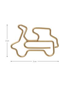 Paperclips Vespa, 15 stuks, Gecoat metaal, Messingkleurig, 3 x 2 cm