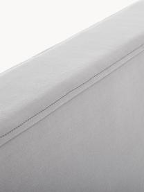 Sametová čalouněná postel Peace, Světle šedá, Š 140 cm, D 200 cm