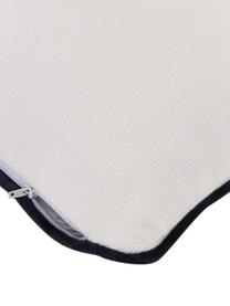 Housse de coussin perles brodées Emery, 100 % coton, Multicolore, blanc, noir, larg. 40 x long. 40 cm