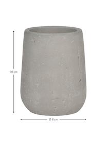 Vaso cepillo de dientes Belmont, Gris cemento, Tejido gris, Ø 8 x Al 10 cm