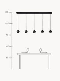 Lampada a sospensione cluster grande Eindhoven, Nero, Larg. 160 x Alt. 20 cm