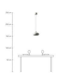 Suspension LED ronde Alva, Gris clair, Ø 28 x haut. 150 cm