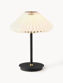 Lámpara de mesa LED regulable Paris To Go, portátil, Pantalla: fibra sintética, Blanco, negro, Ø 22 x Al 28 cm