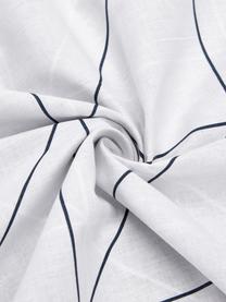 Funda de almohada de algodón Marla, Azul marino y blanco estampado, An 45 x L 110 cm