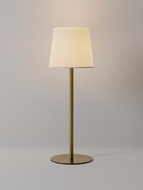 Dimmbare Tischlampe Fausta mit USB-Anschluss, Lampenschirm: Kunststoff, Goldfarben, Weiss, Ø 13 x H 37 cm