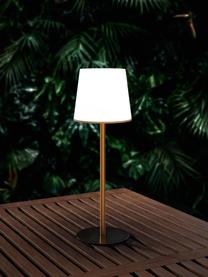 Lampada da tavolo con luce regolabile con USB Fausta, Paralume: plastica, Dorato, bianco, Ø 13 x Alt. 37 cm