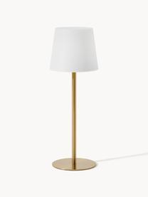 Lampada da tavolo con luce regolabile con USB Fausta, Paralume: plastica, Dorato, bianco, Ø 13 x Alt. 37 cm