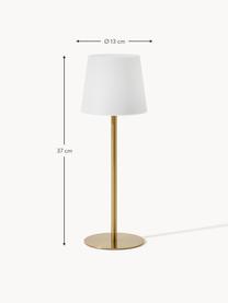 Lampe à poser avec port USB Fausta, intensité lumineuse variable, Doré, blanc, Ø 13 x haut. 37 cm