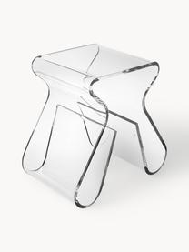 Tabouret /porte-revues transparent Loop, Acrylique, Transparent, larg. 42 x haut. 43 cm