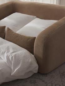 Divano letto 2 posti Eliot, Rivestimento: 88% poliestere, 12% nylon, Struttura: truciolare, legno di pino, Piedini: plastica Questo prodotto , Tessuto beige, Larg. 180 x Prof. 100 cm