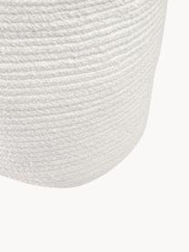 Handgefertigter Baumwoll-Aufbewahrungskorb Abeni, 100 % Baumwolle, Weiß, Ø 25 x H 30 cm