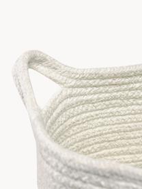Handgefertigter Baumwoll-Aufbewahrungskorb Abeni, 100 % Baumwolle, Weiß, Ø 25 x H 30 cm
