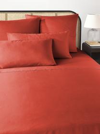 Sábana encimera de satén Comfort, Rojo óxido, Cama 150/160 cm (240 x 280 cm)