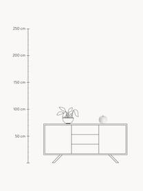 Lámpara de mesa pequeña soplada artesanalmente Kushi, Estructura: metal recubierto, Pantalla: vidrio soplado artesanalm, Cable: plástico, Dorado, Ø 16 x Al 17 cm