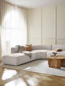 Diván modular Sofia, Tapizado: 100% polipropileno Alta r, Estructura: madera de pícea, tablero , Patas: plástico El material util, Tejido blanco crema, An 159 x F 103 cm, respaldo izquierdo