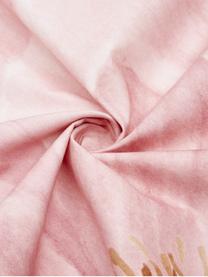 Pościel z perkalu Rosario, Biały, blady różowy, 240 x 220 cm + 2 poduszki 80 x 80 cm