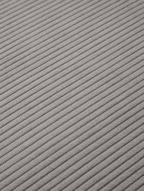 Eckmodul Lennon aus Cord, Bezug: Cord (92 % Polyester, 8 %, Gestell: Massives Kiefernholz, Spe, Füße: Kunststoff Dieses Produkt, Cord Grau, B 119 x T 119 cm, Eckteil links