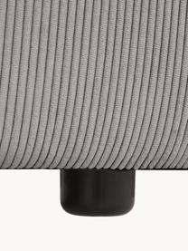 Eckmodul Lennon aus Cord, Bezug: Cord (92 % Polyester, 8 %, Gestell: Massives Kiefernholz, Spe, Füße: Kunststoff Dieses Produkt, Cord Grau, B 119 x T 119 cm, Eckteil links