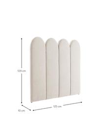 Cabecero tapizado chenilla Miami, Tapizado: 100% poliéster Alta resis, Estructura: madera de pino con certif, Tejido blanco crema, An 125 x Al 124 cm