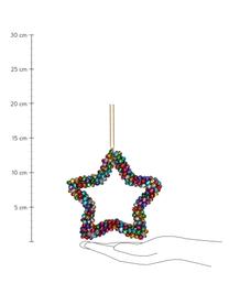 Adorno navideño con cascabeles Star, Metal recubierto, Multicolor, An 14 x Al 14 cm