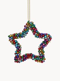 Décoration de sapin de Noël avec clochette Star, Métal, enduit, Multicolore, larg. 14 x haut. 14 cm