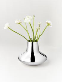 Vase Henning Koppel aus Edelstahl, H 22 cm, Edelstahl, poliert, Silberfarben, hochglanzpoliert, Ø 28 x H 22 cm