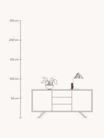 Lampada da tavolo Cone, Base della lampada: legno di noce, oliato, Argentato, Ø 25 x Alt. 44 cm