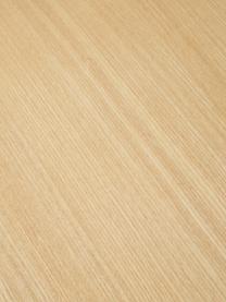 Stolik kawowy z drewnianym blatem Mica, Blat: płyta pilśniowa średniej , Stelaż: metal malowany proszkowo, Jasne drewno naturalne, czarny, Ø 82 cm