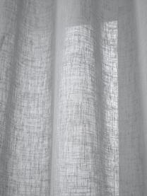 Semi-transparant gordijn Ibiza met tunnelzoom, 2 stuks, 100% polyester, Grijs, B 135 x L 260 cm
