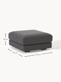 Sofa-Hocker Tribeca, Bezug: 100 % Polyester Der hochw, Gestell: Massives Kiefernholz, Webstoff Anthrazit, B 80 x H 40 cm