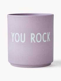 Design Becher Favourite YOU ROCK mit Schriftzug, Fine Bone China (Porzellan)
Fine Bone China ist ein Weichporzellan, das sich besonders durch seinen strahlenden, durchscheinenden Glanz auszeichnet., Lavendel (You rock), Ø 8 x 9 cm, 250 ml