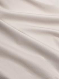Drap plat en percale de coton délavé Louane, Beige clair, larg. 240 x long. 280 cm