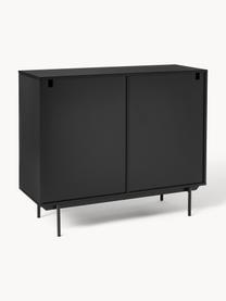 Holz-Highboard Elona, Korpus: Mitteldichte Holzfaserpla, Schwarz, B 100 x H 120 cm