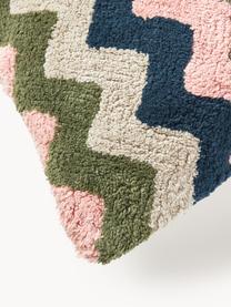 Všívaný oboustranný povlak na polštář se zimním motivem Nathaniel, 100 % bavlna, Starorůžová, zelená, modrá, Š 45 cm, D 45 cm
