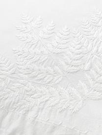 Katoenen perkale kussenhoes Juliette met borduursel en sierrand, Weeftechniek: perkal Draaddichtheid 200, Wit, B 60 x L 70 cm