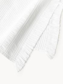 Set di 3 asciugamani con motivo a nido d'ape Yara, varie misure, Bianco, Set di 4 (asciugamano e telo da bagno)
