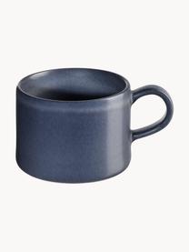 Kaffeetassen Gobi mit reaktiver Glasur, 6 Stück, Steinzeug, Graublau, Ø 10 x H 7 cm, 300 ml