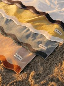 Toalla de playa Wave, 100% algodón, Blanco Off White, negro, An 86 x L 168 cm