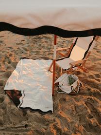 Ręcznik plażowy Wave, 100% bawełna, Złamana biel, czarny, S 86 x D 168 cm