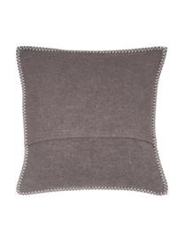 Housse de coussin 40x40 polaire Sylt, Brun foncé